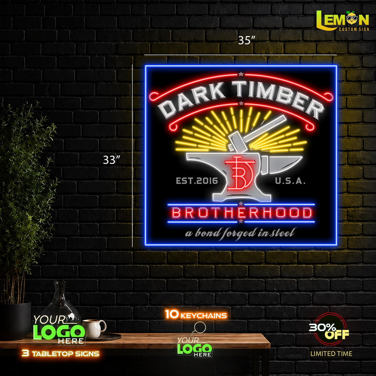 DARK TIMBER | LED NEON SIGN