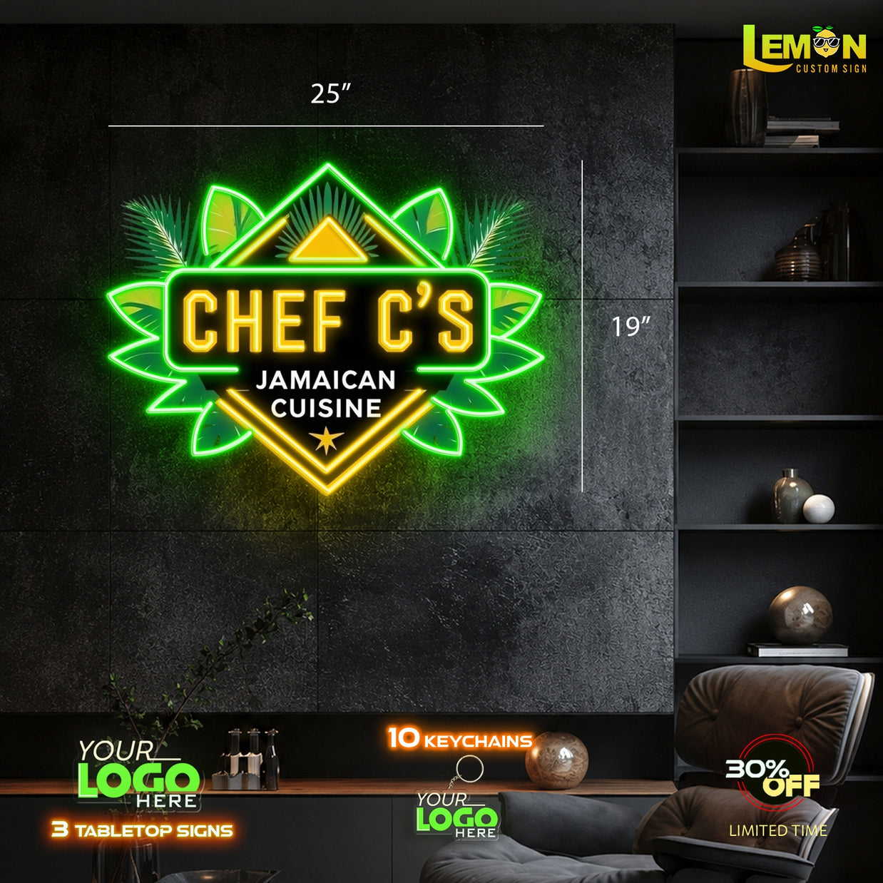 CHEF C'S |Led Neon Sign (WATERPROOF)