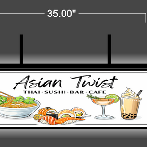 Asian Twist | Double - Sided Sign