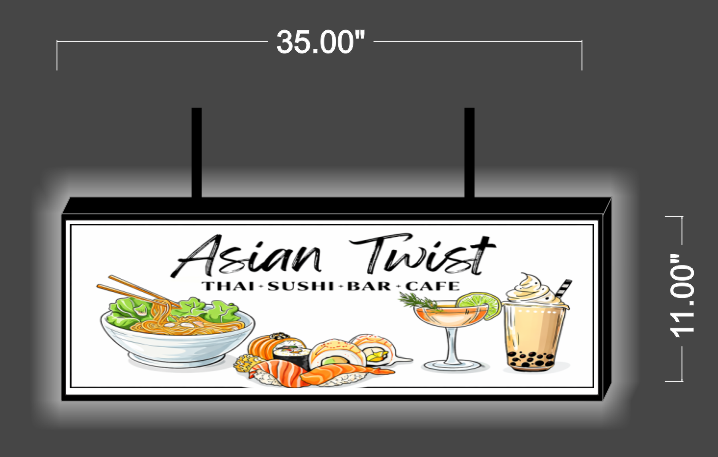 Asian Twist | Double - Sided Sign