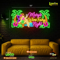 Mary's Wine Fairy Night | LED NEON SIGN