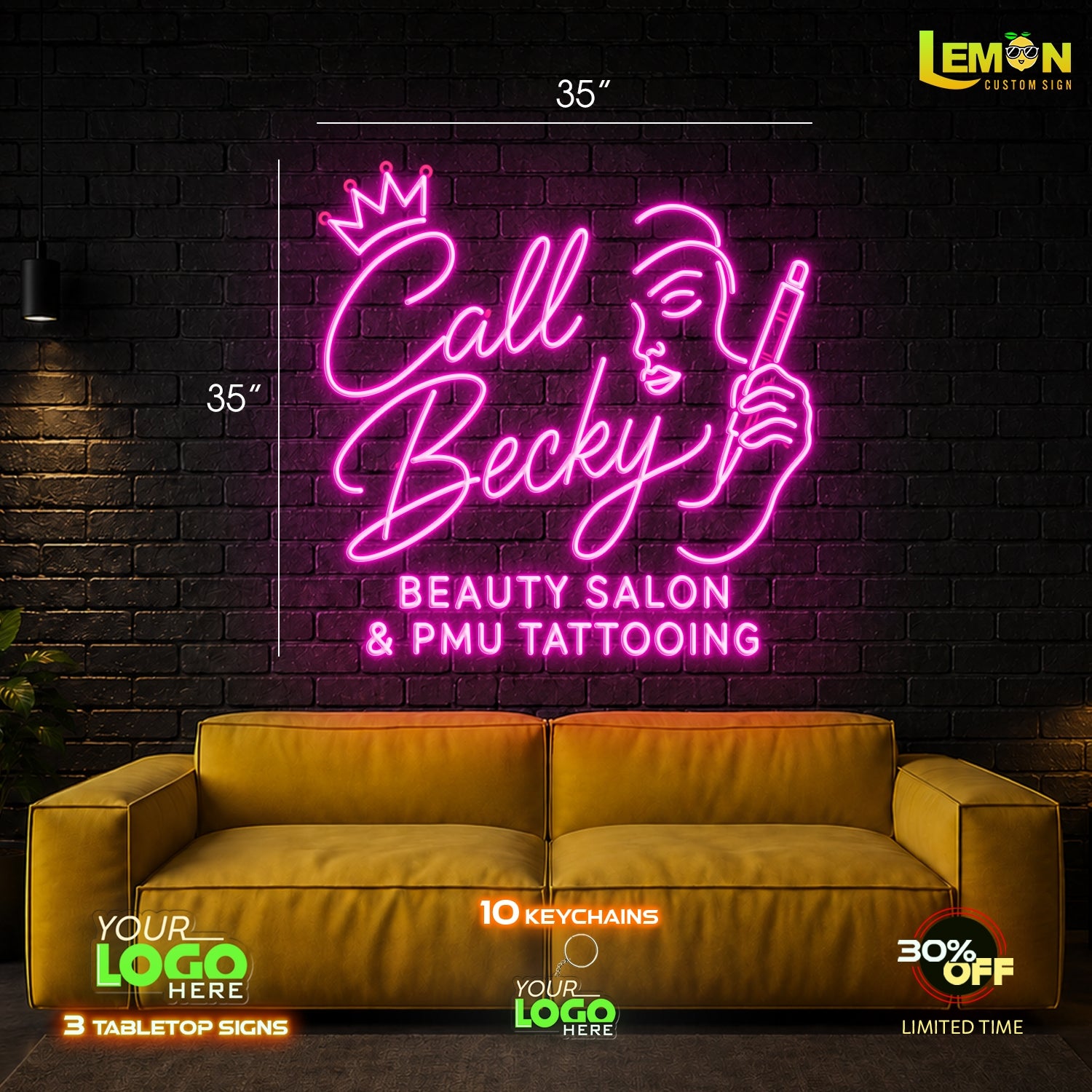 Call Beauty | LED NEON SIGN 35 INCH