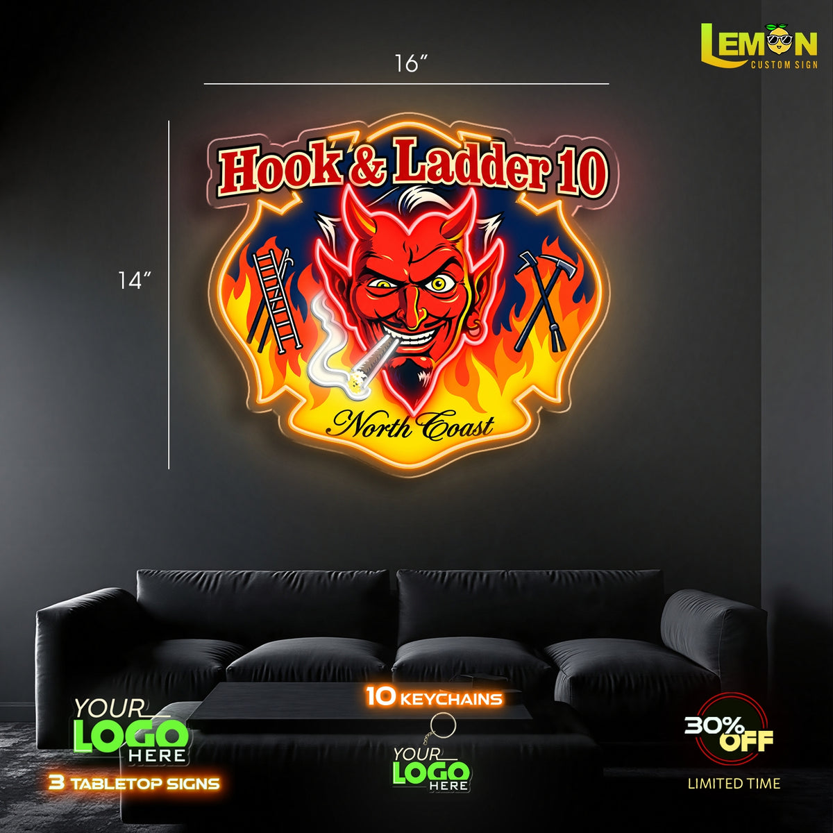 HOOK & LADDER 10 | LED NEON SIGN (5 SIGNS)