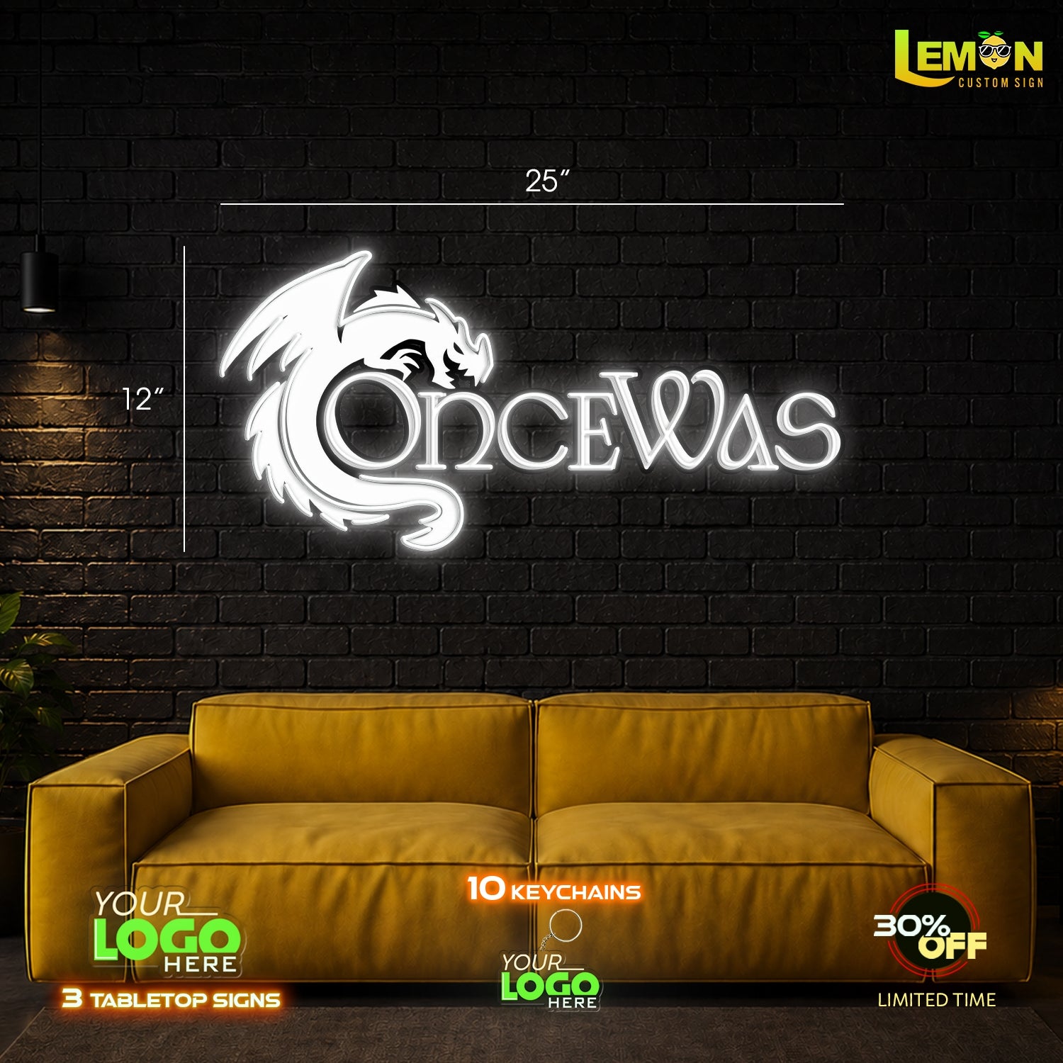 ONCE WAS & THE ODD COMPANY| LED NEON SIGN (15 KEYCHAINS)