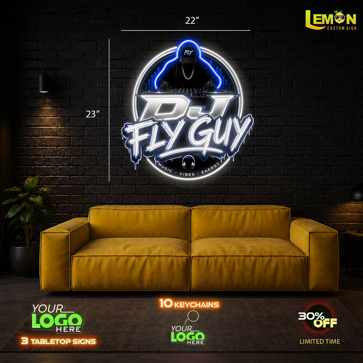 DJ FLY GUY | LED NEON SIGN