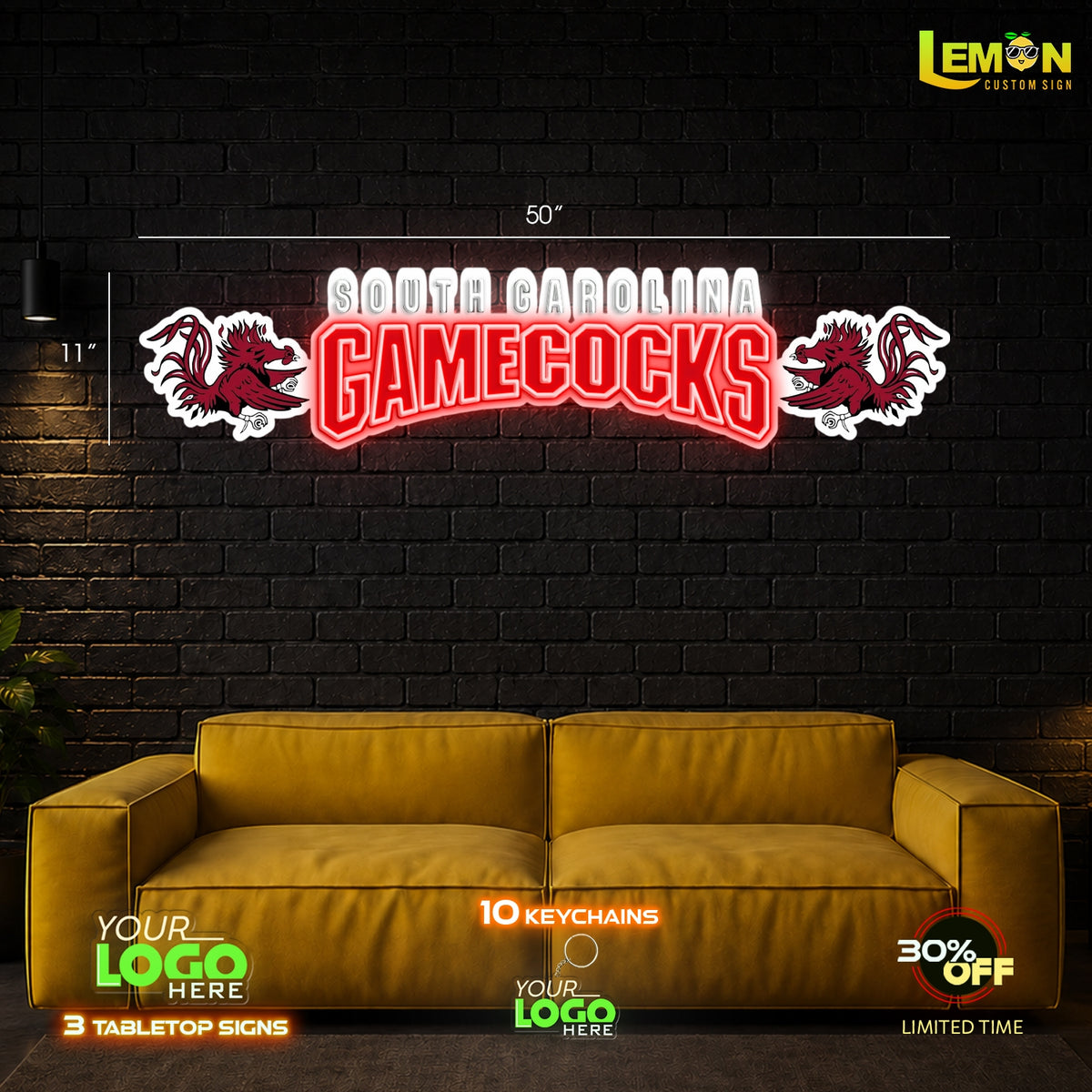 GAMECOCKS | LED NEON SIGN (OUTDOOR)