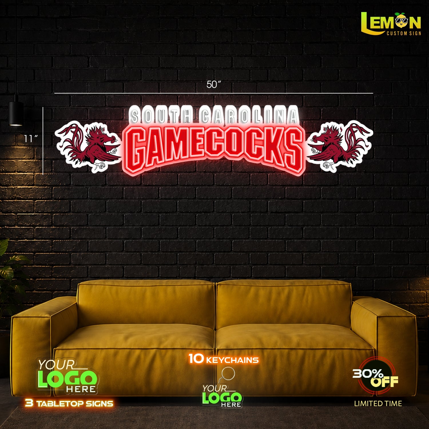 GAMECOCKS | LED NEON SIGN (OUTDOOR)