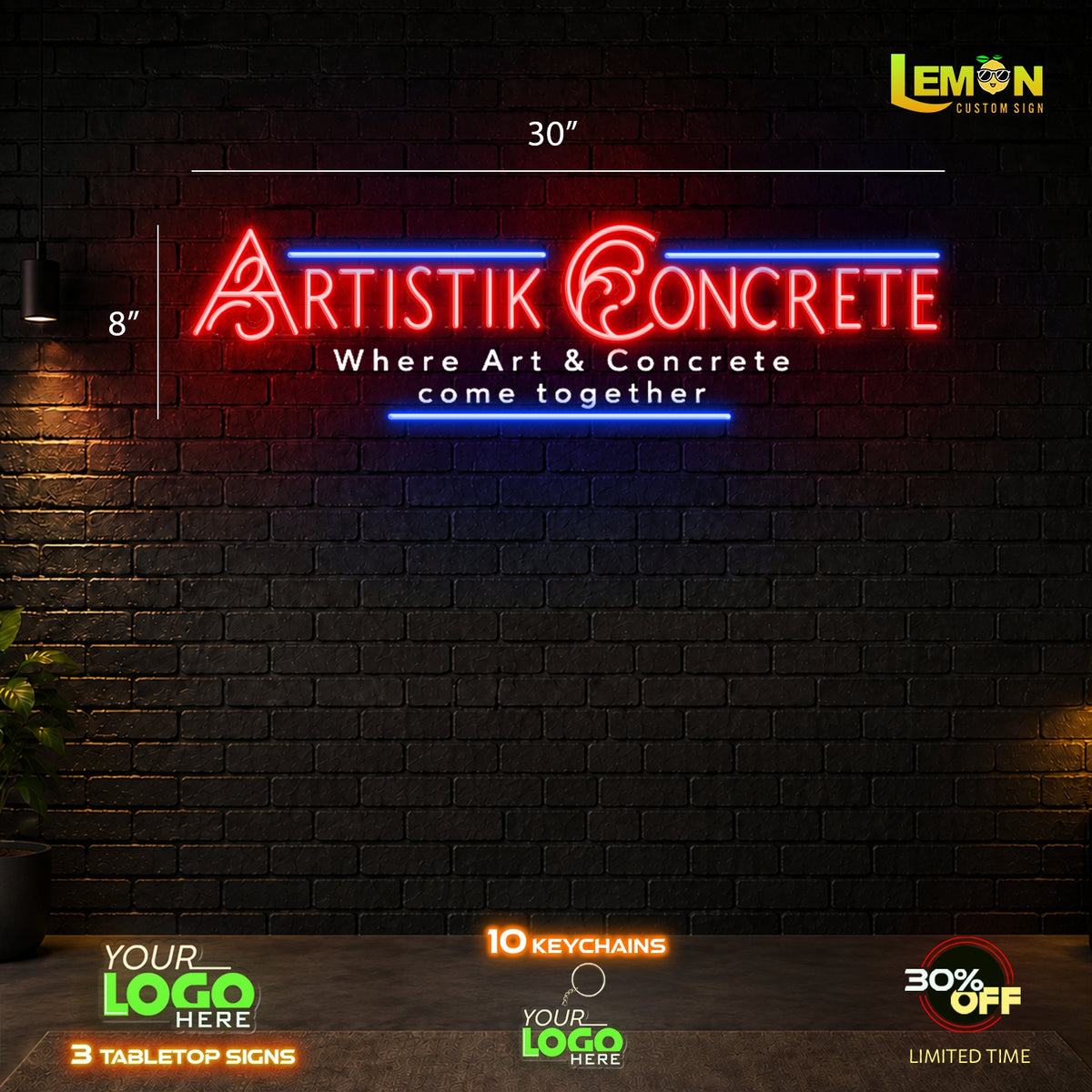 ARTISTIC CONCRETE | LED NEON SIGN (OUTDOOR)