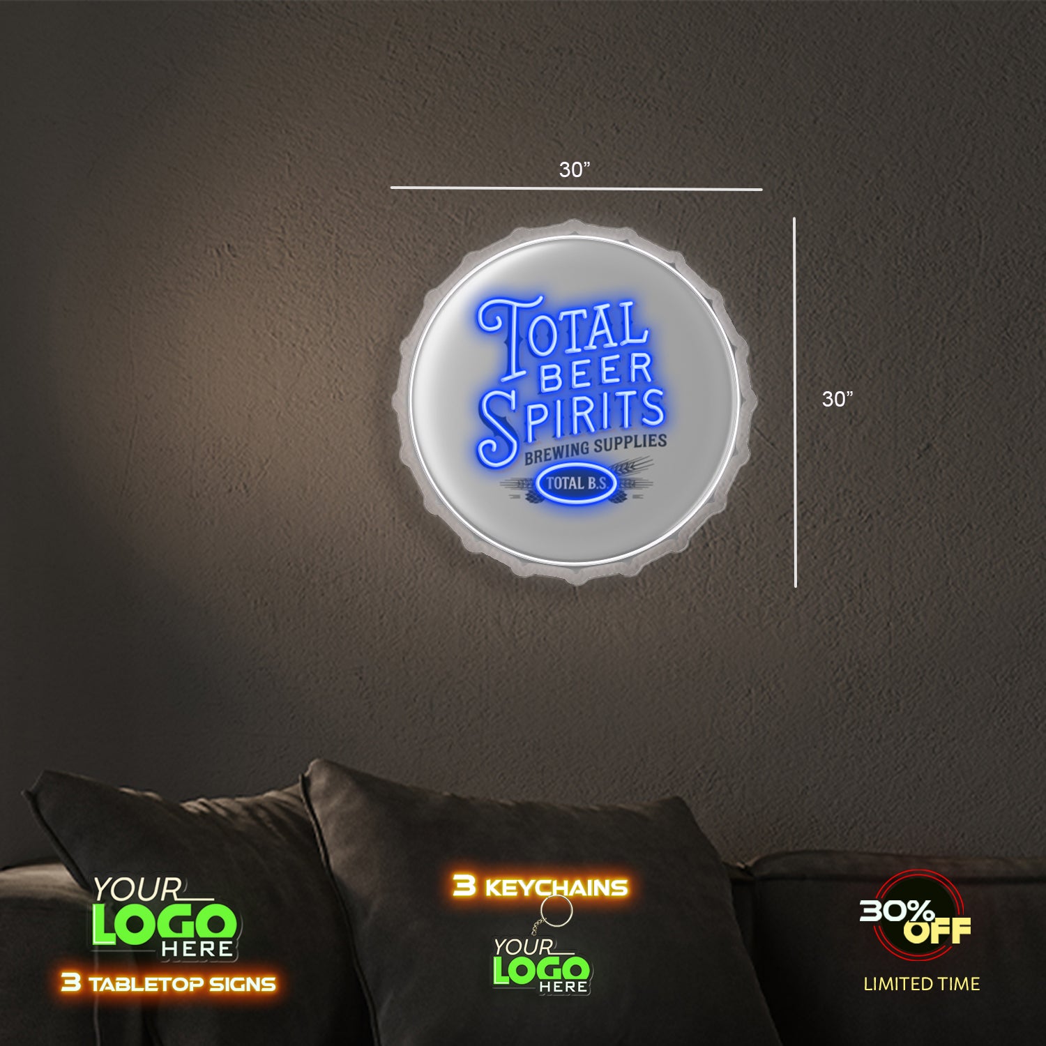 TOTAL BEER SPIRITS | LED NEON SIGN