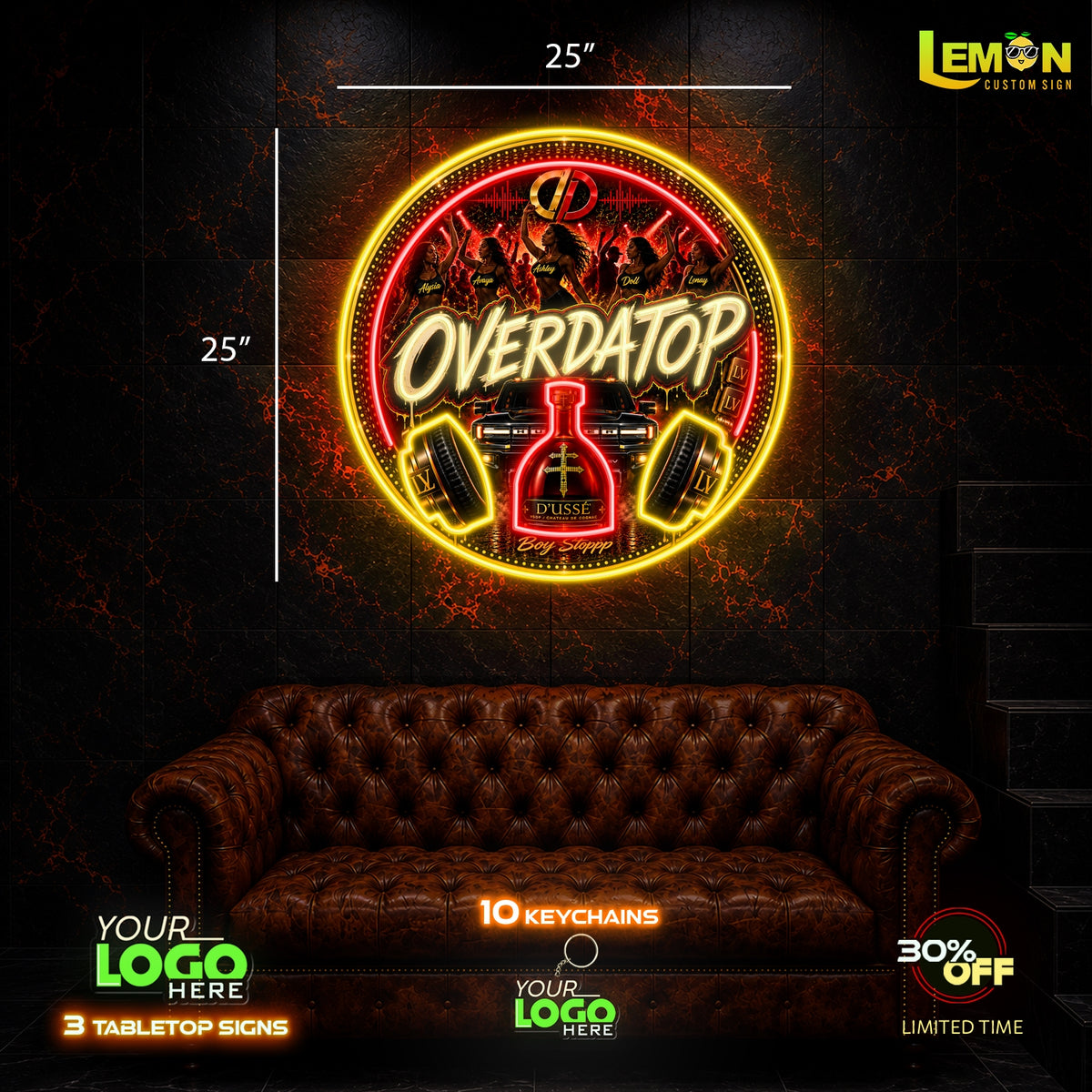 OVERDATOP | LEMON NEON SIGN