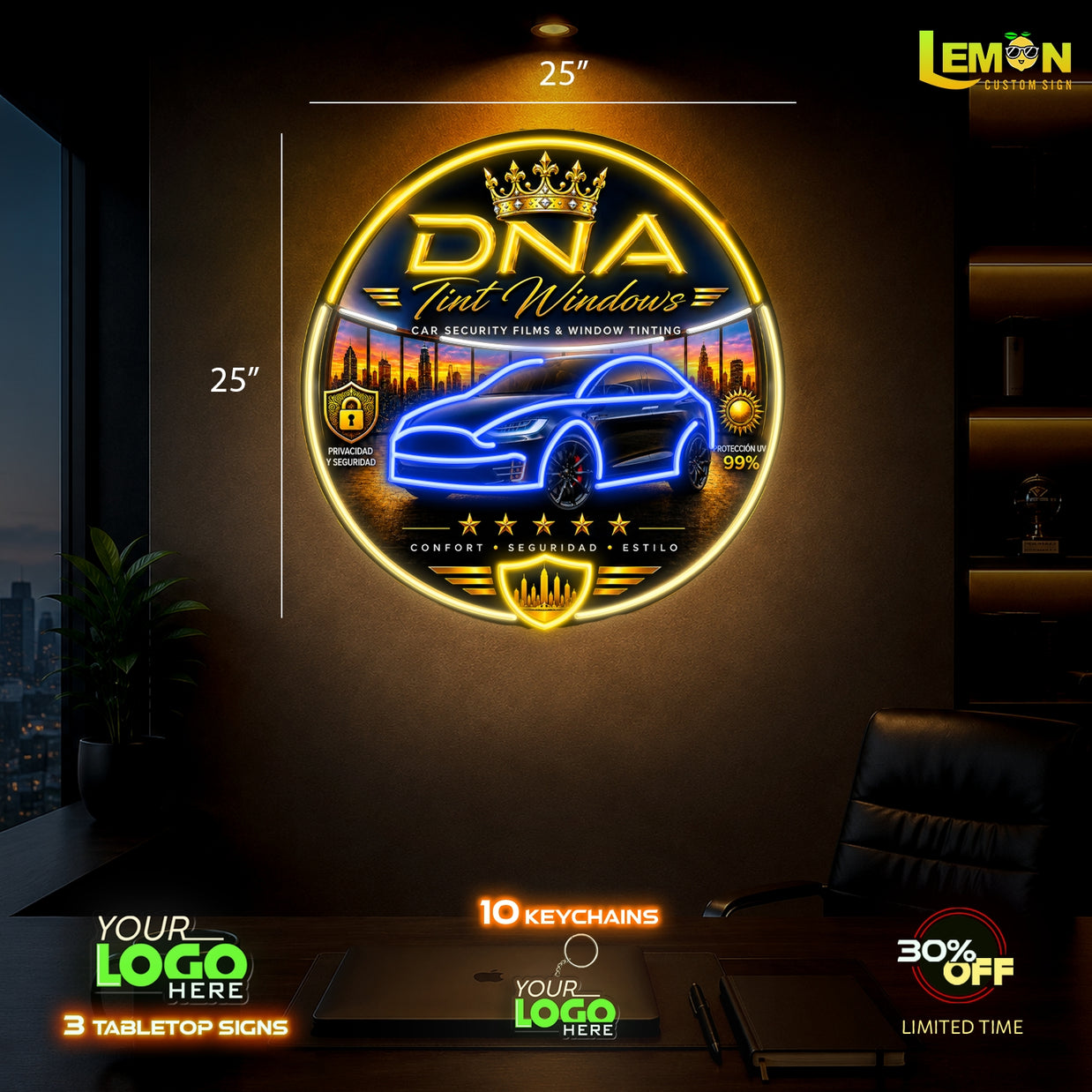 DNA Tint Window | LED NEON SIGN