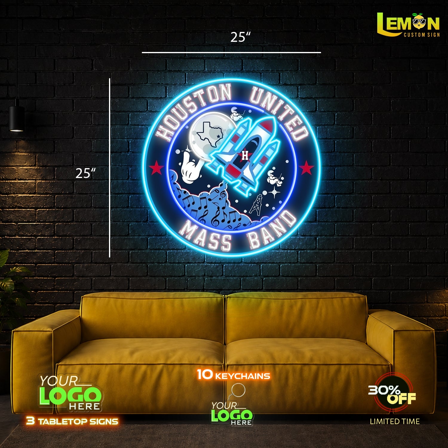 HOUSTON UNITIED | LED NEON SIGN