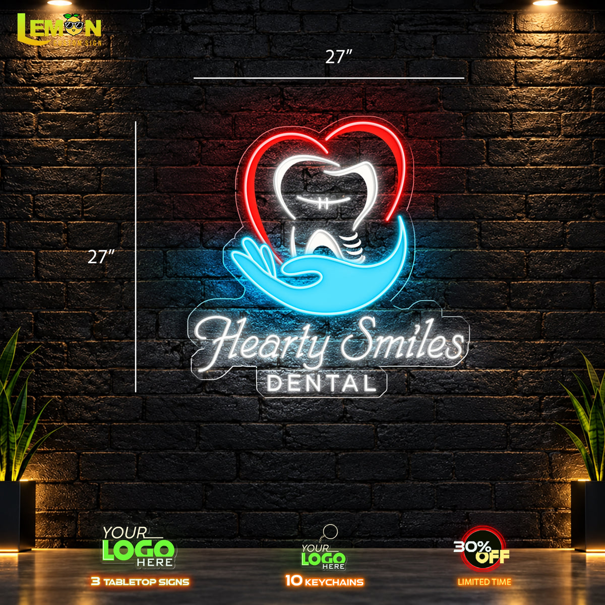 Hearty Smiles Dental - Led Neon Sign