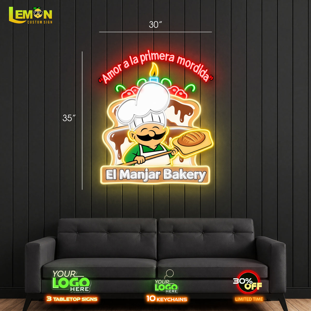 Amor ala primera mordida - Led Neon Sign