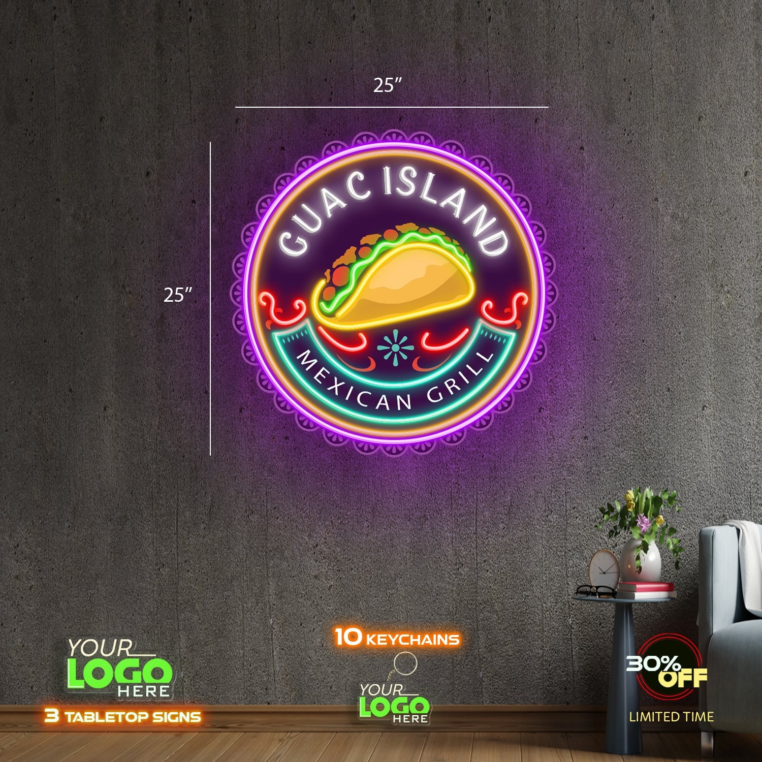 GUAC ISLAND | LED NEON SIGN
