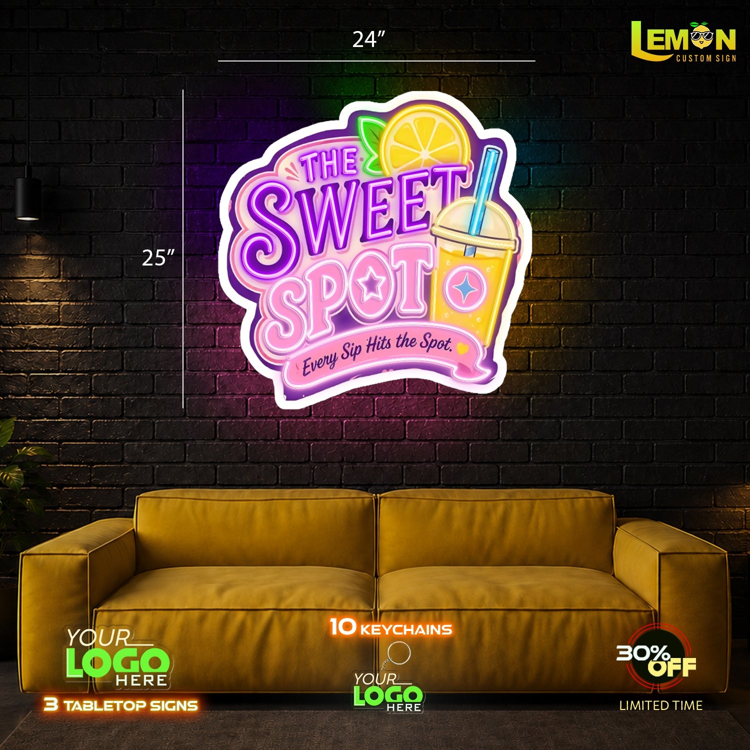 THE SWEET SPOT | LED NEON SIGN 25 INCH