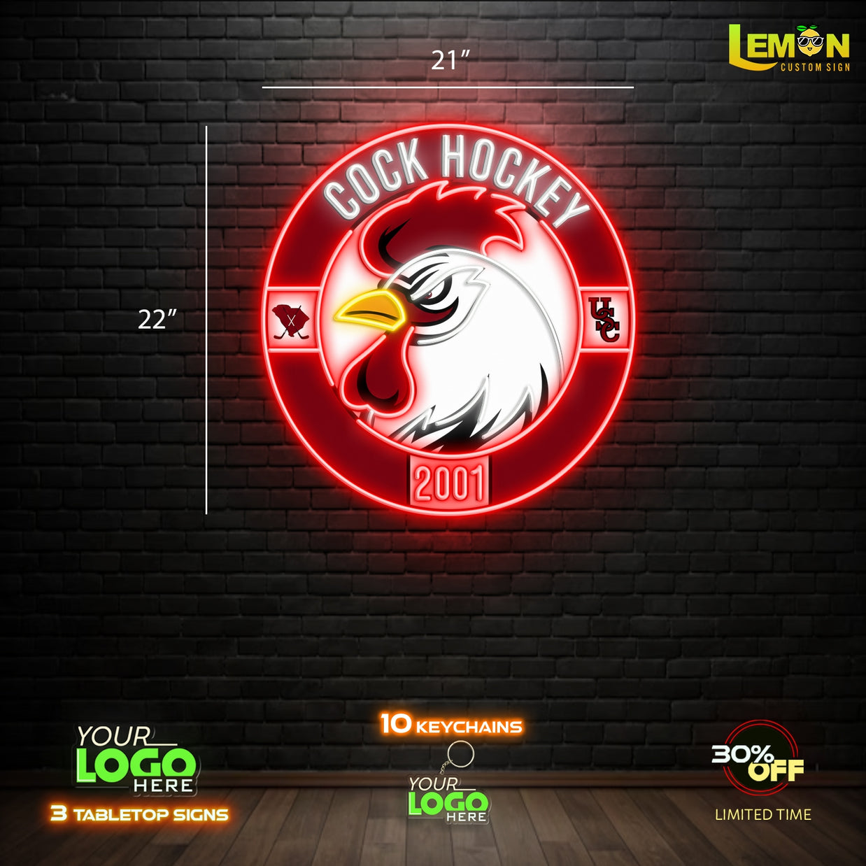 COCK HOCKEY | LED NEON SIGN