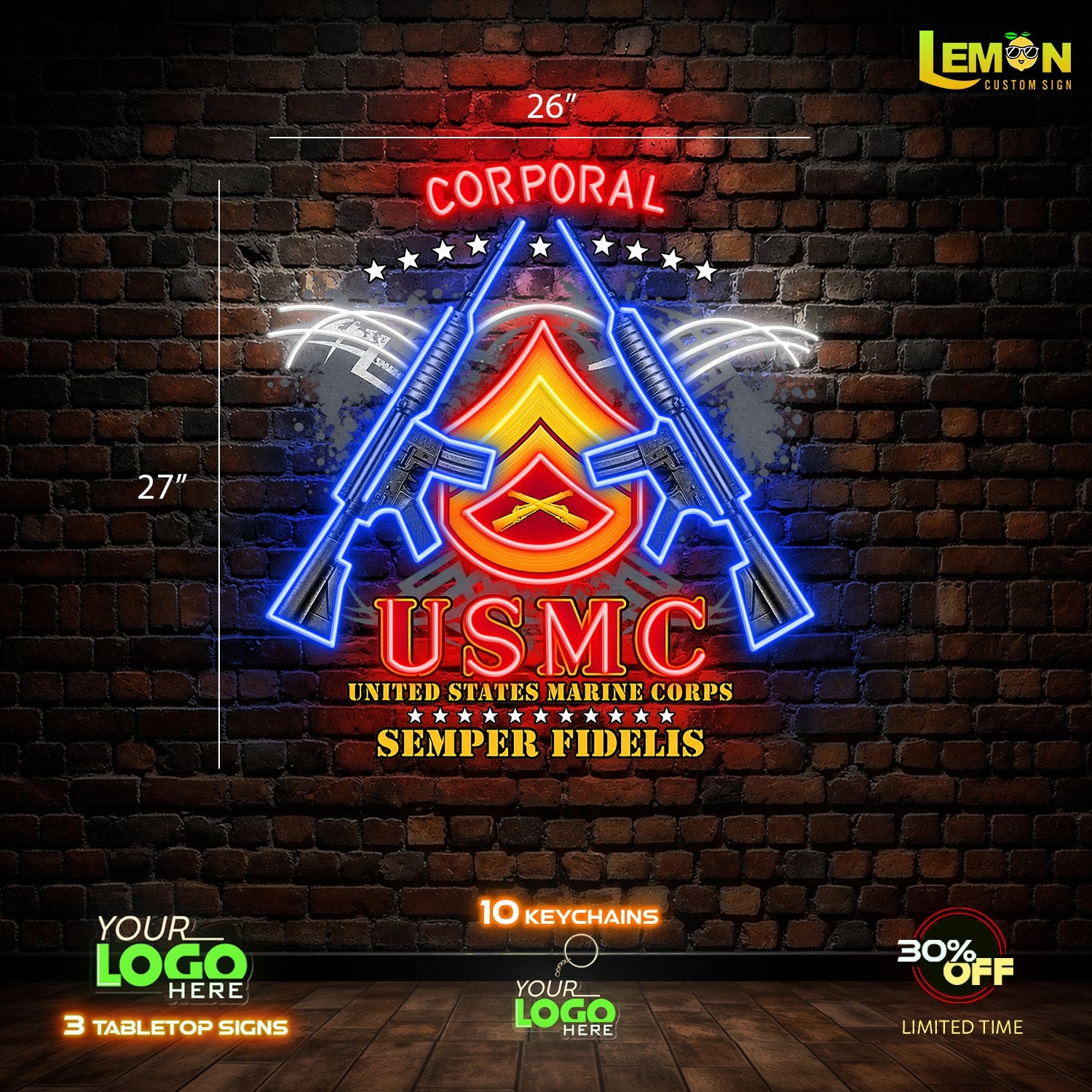 Corporal United States Marine | LED NEON SIGN