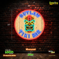 OUTLAW TIKI BAR | LED NEON SIGN 25 INCH