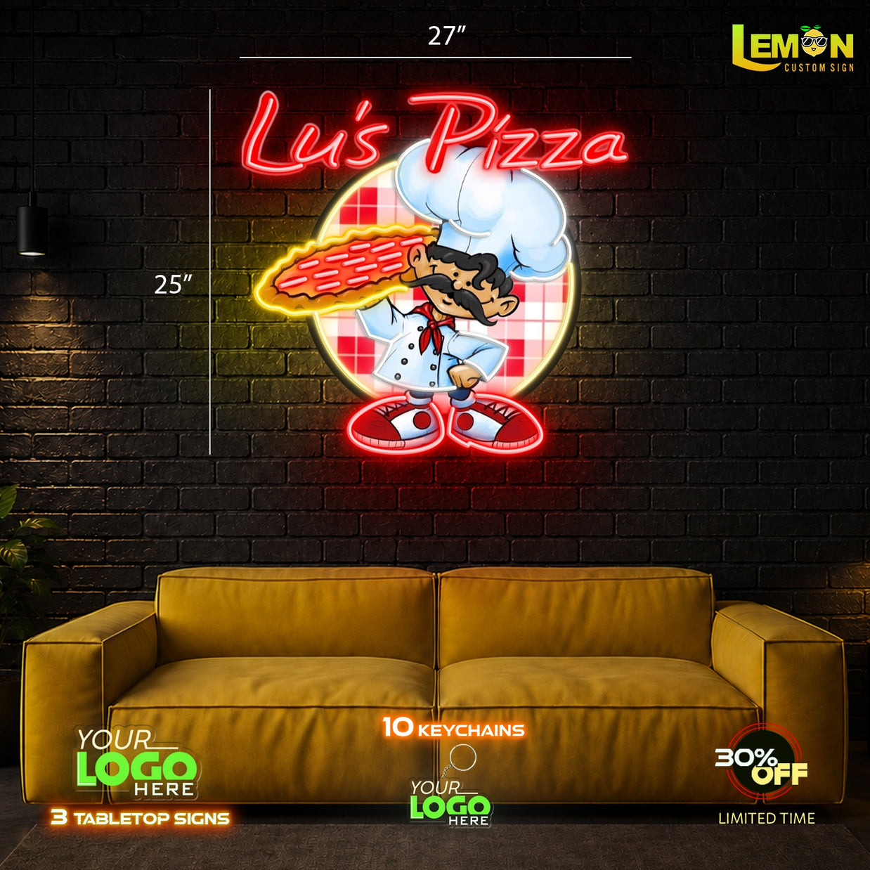 Lu's Pizza | LED NEON SIGN
