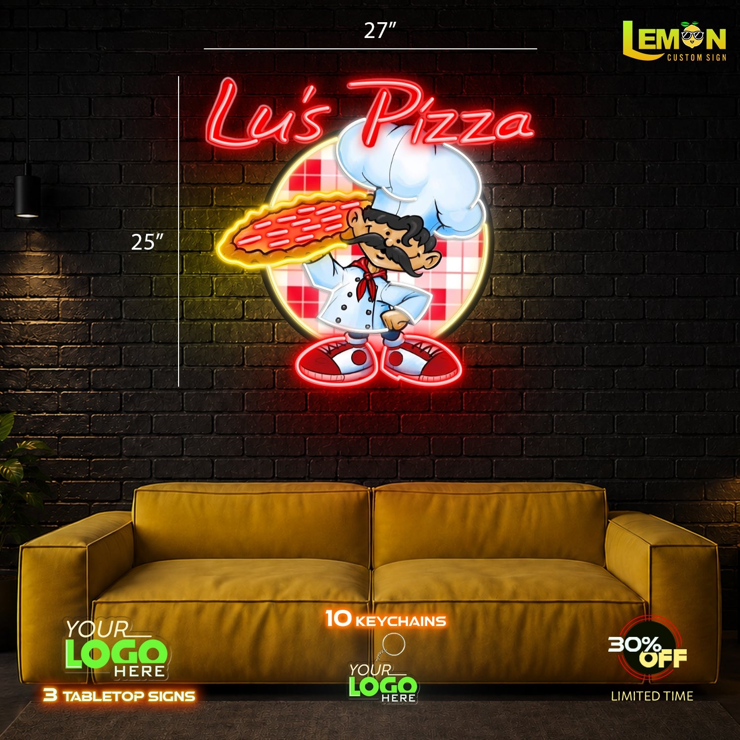 Lu's Pizza | LED NEON SIGN