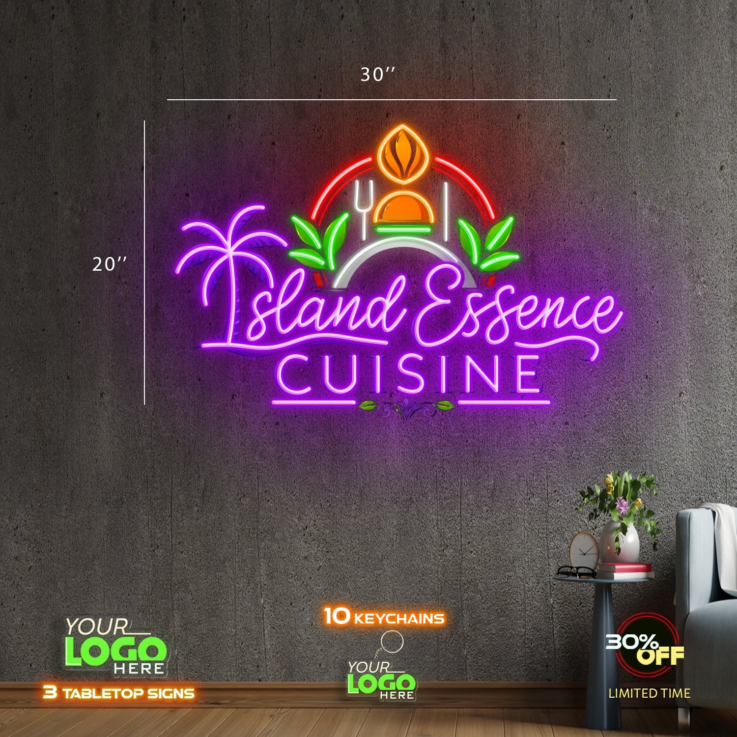 ISLAND ESSENCE CUISINE | LED NEON SIGN
