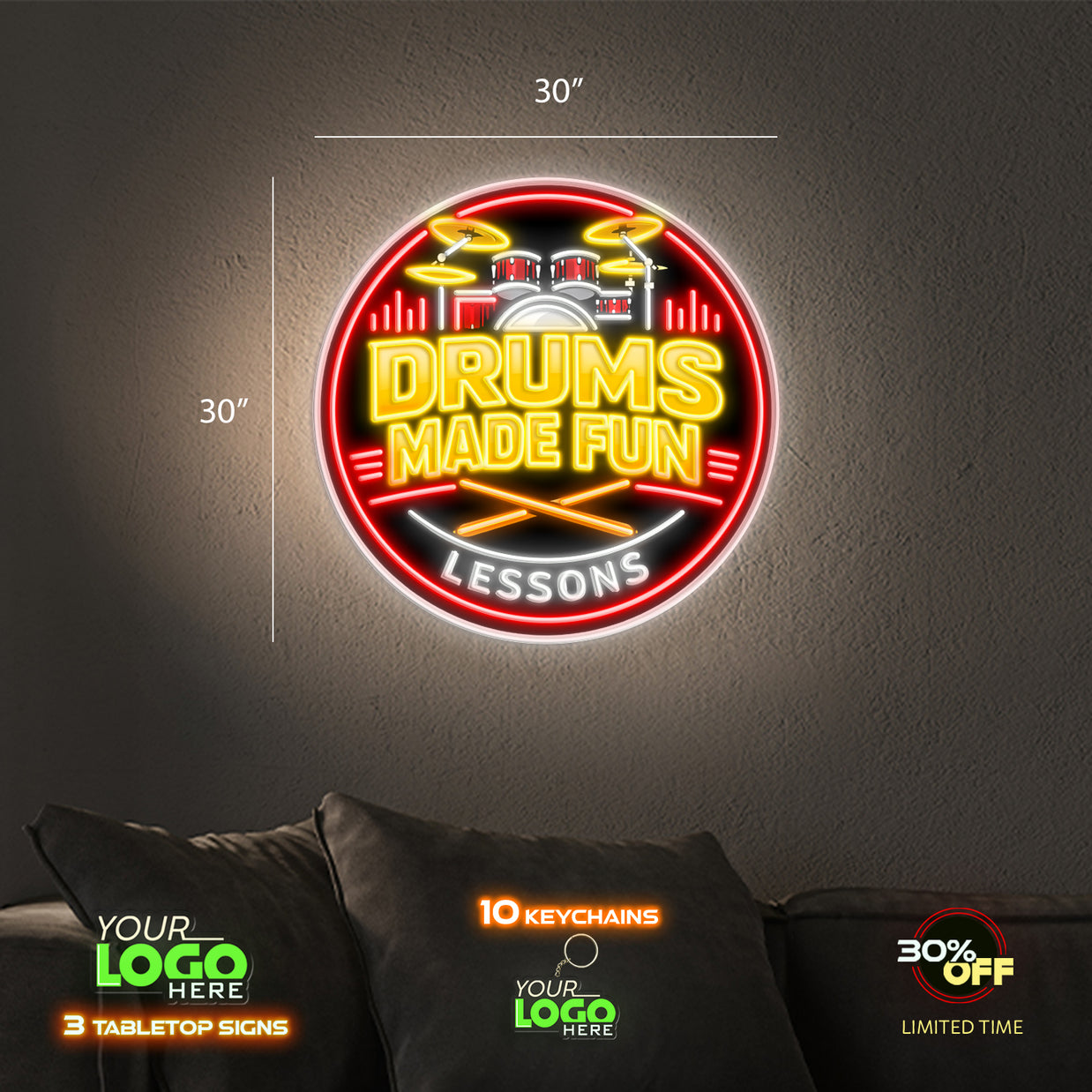 Drums Made Fun | LED NEON SIGN