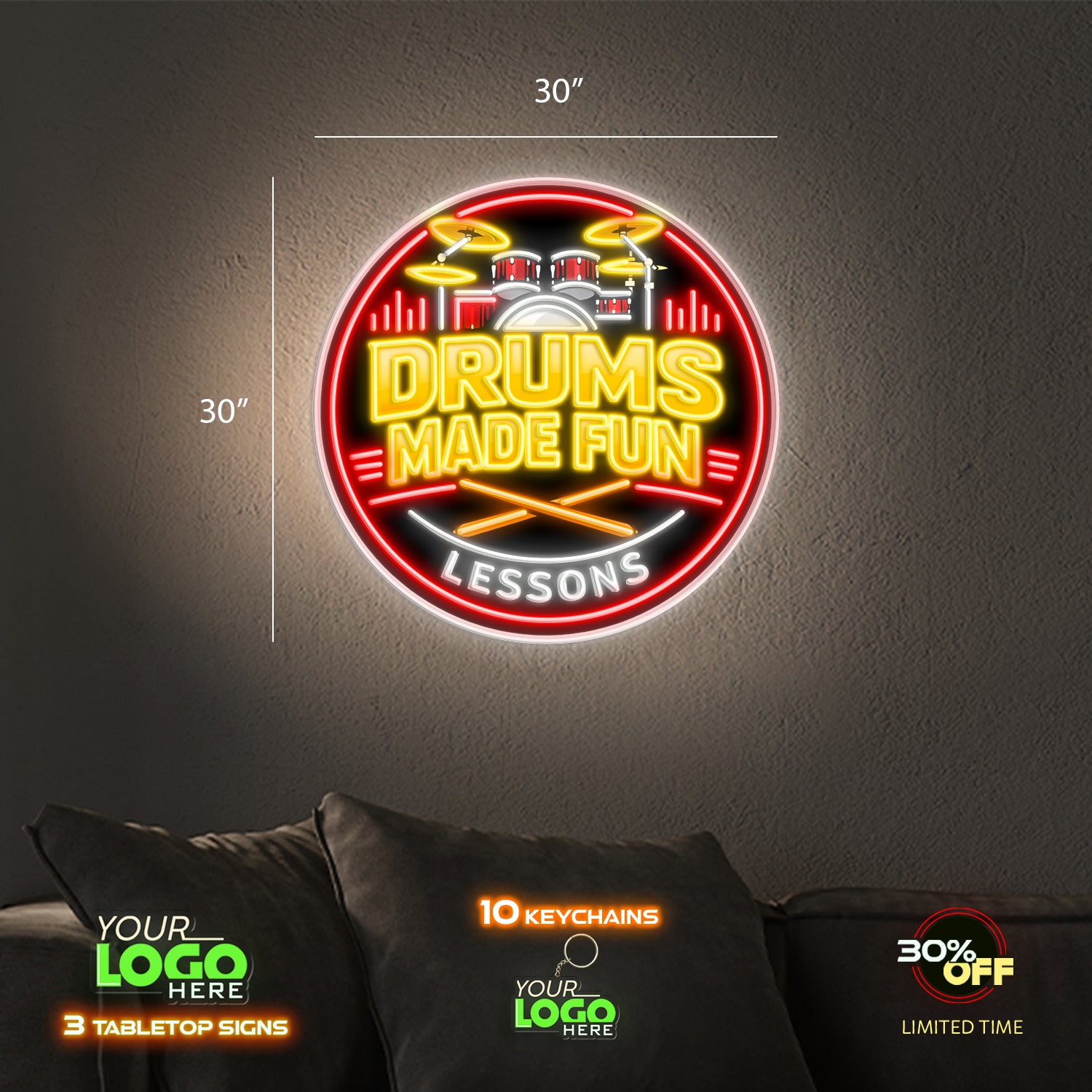 Drums Made Fun | LED NEON SIGN