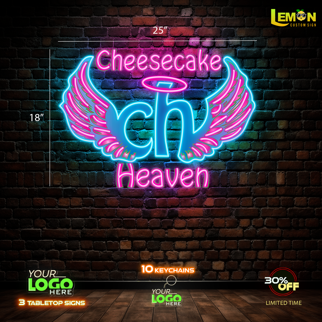 Cheesecake Heaven | LED NEON SIGN ( WATERPROOF)