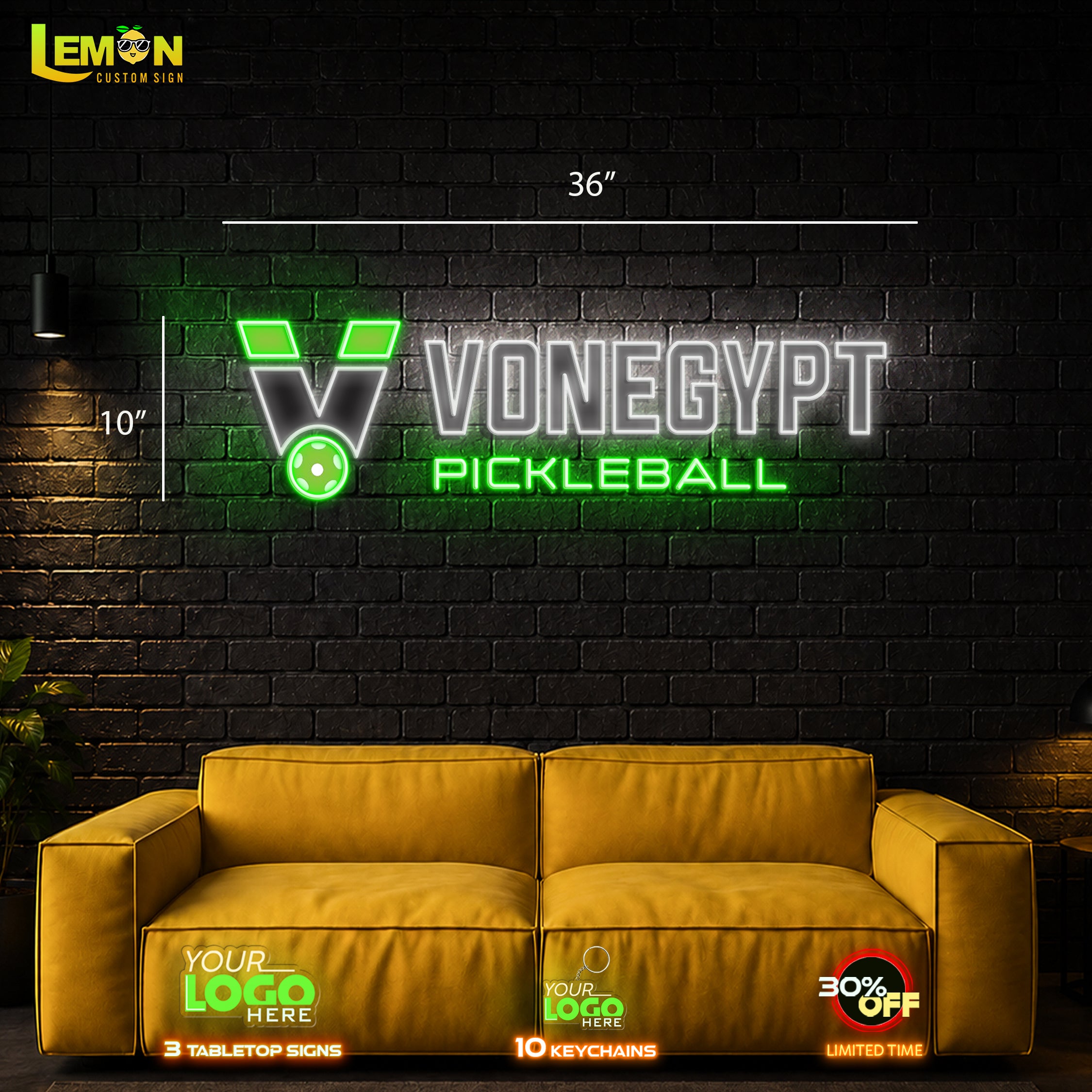 VONEGYPT PICKLEBALL | Led Neon Sign