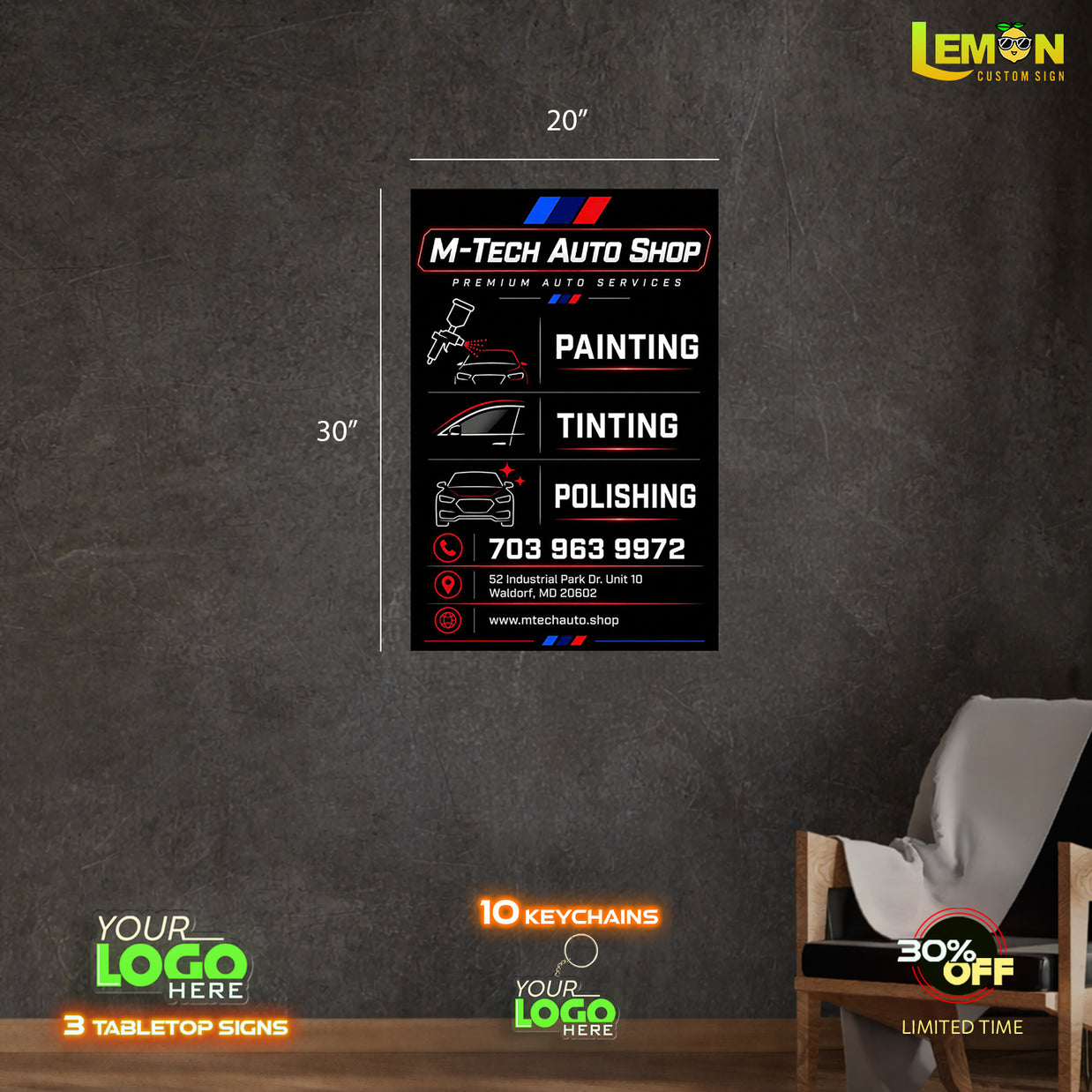 M- Tech Auto Shop | LED NEON SIGN