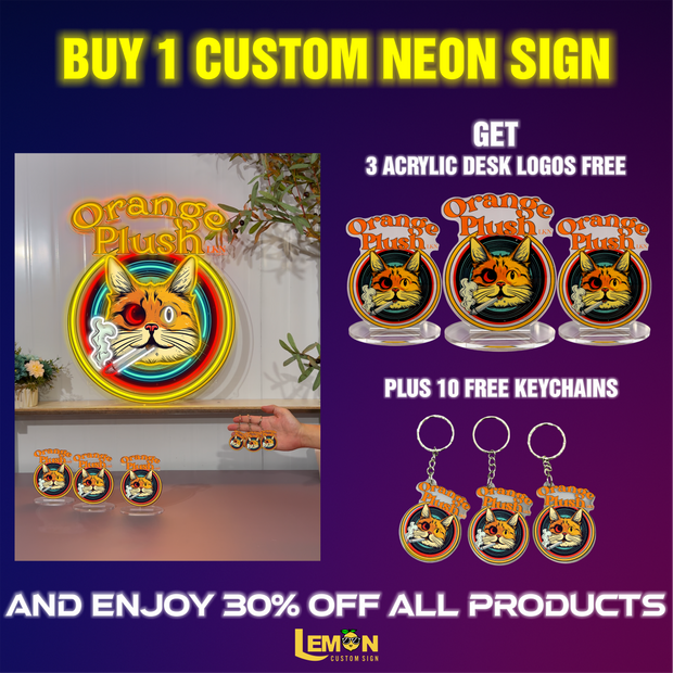 Letreiro de néon LED personalizado