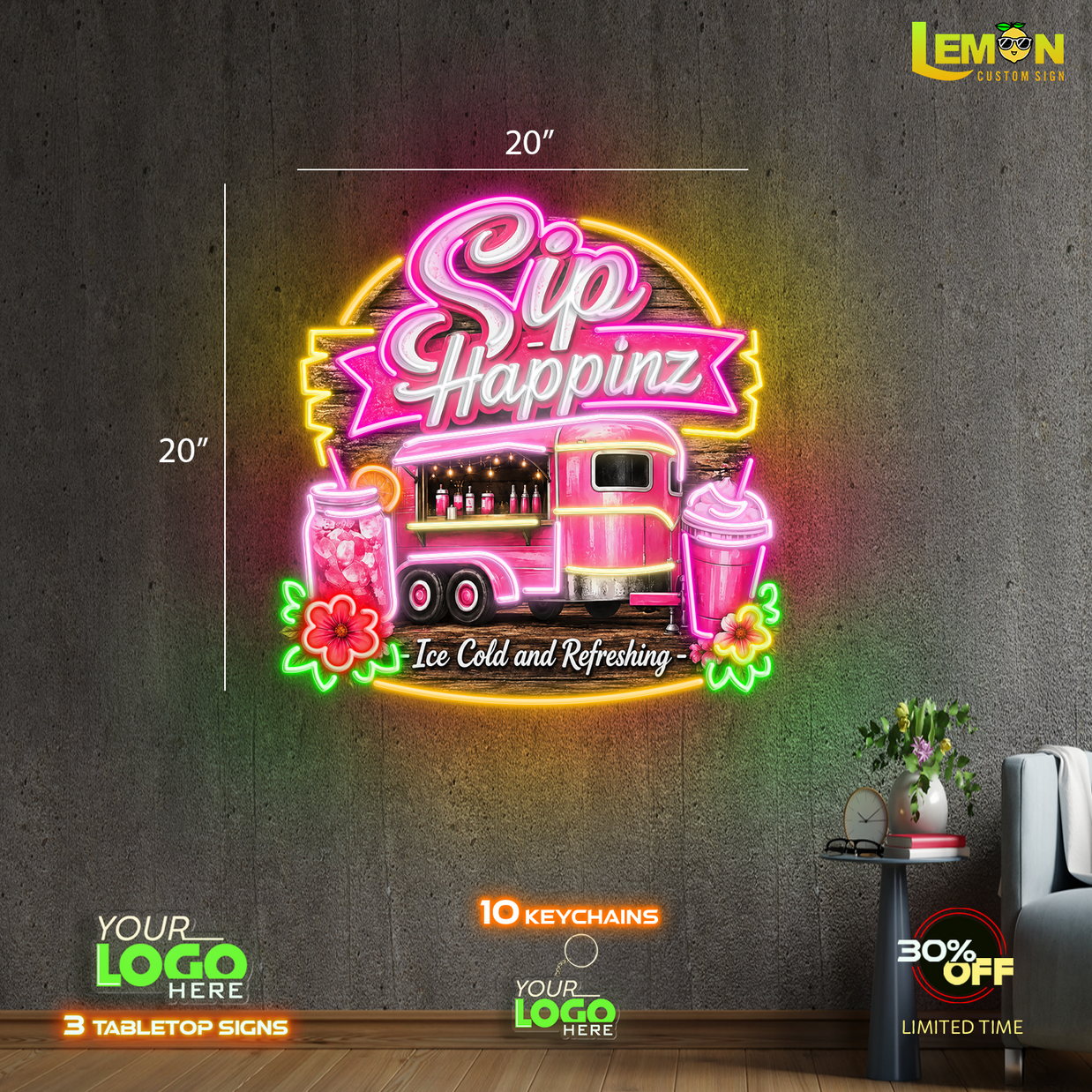 Sip Happinz | LED NEON SIGN 20 inches
