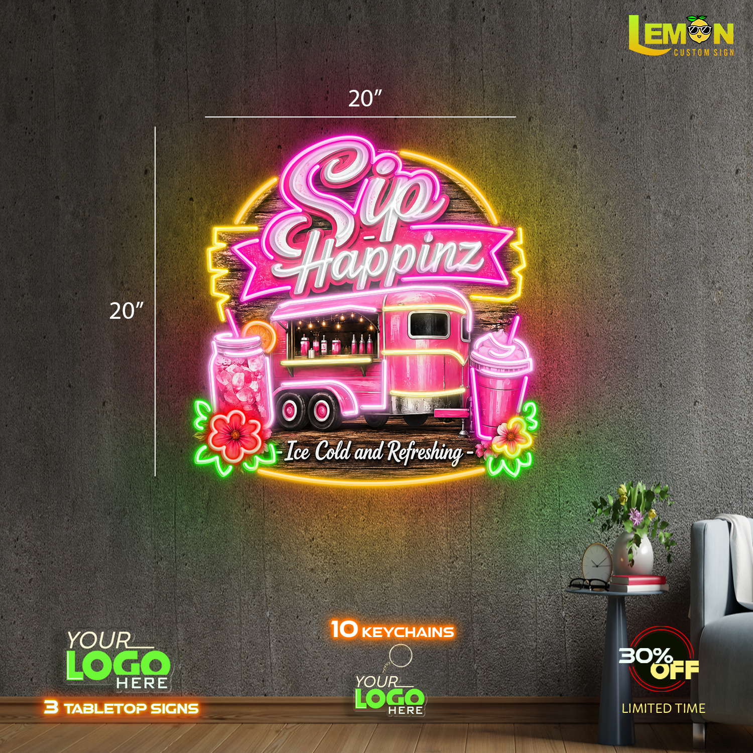 Sip Happinz | LED NEON SIGN 20 inches