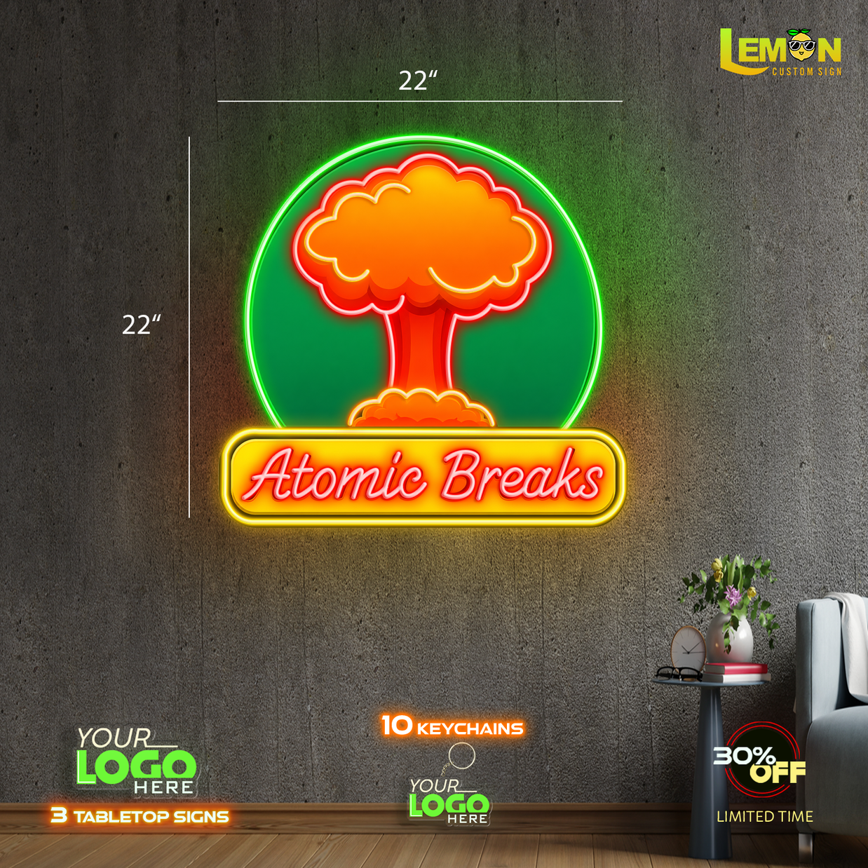 Atomic Breaks | LED NEON SIGN