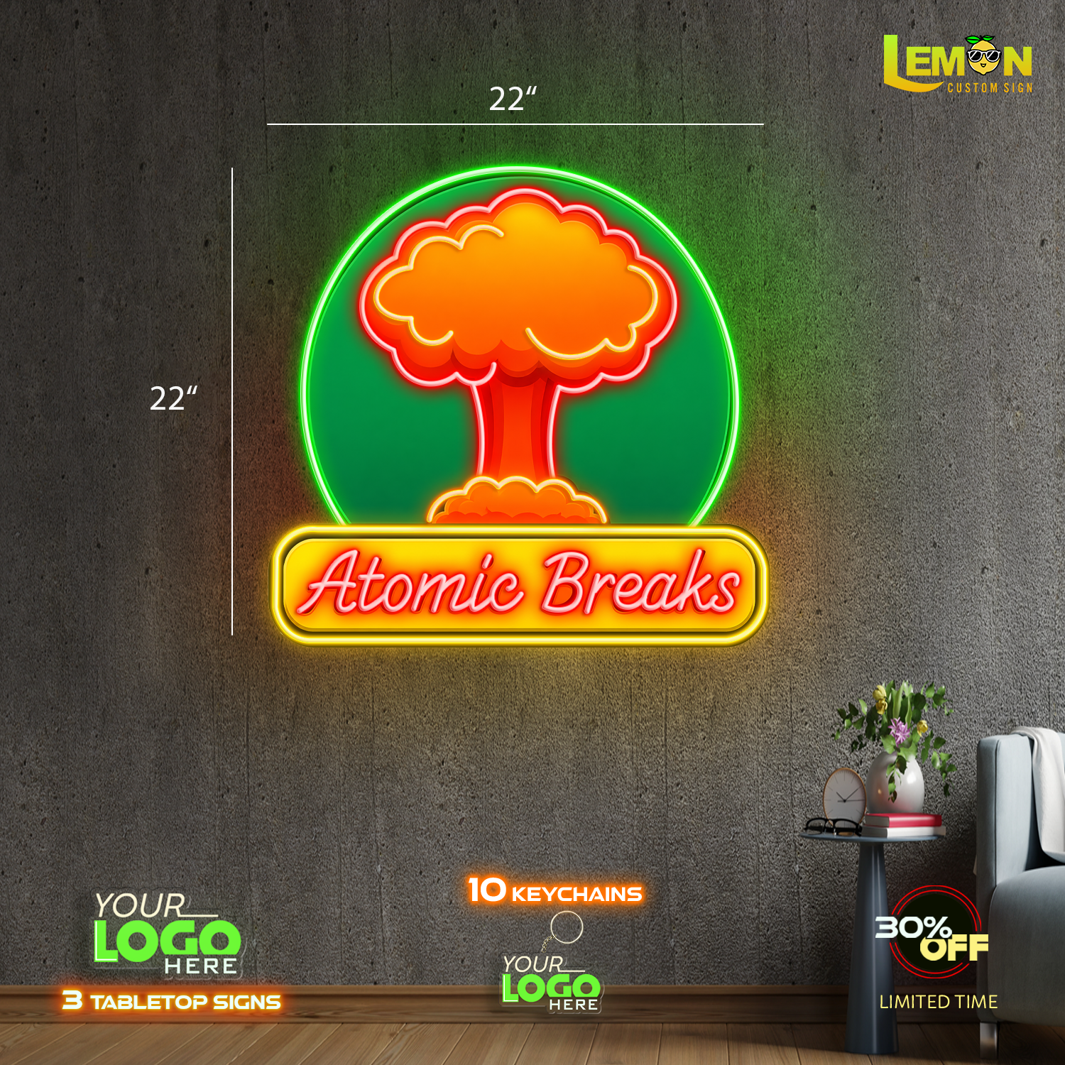 Atomic Breaks | LED NEON SIGN