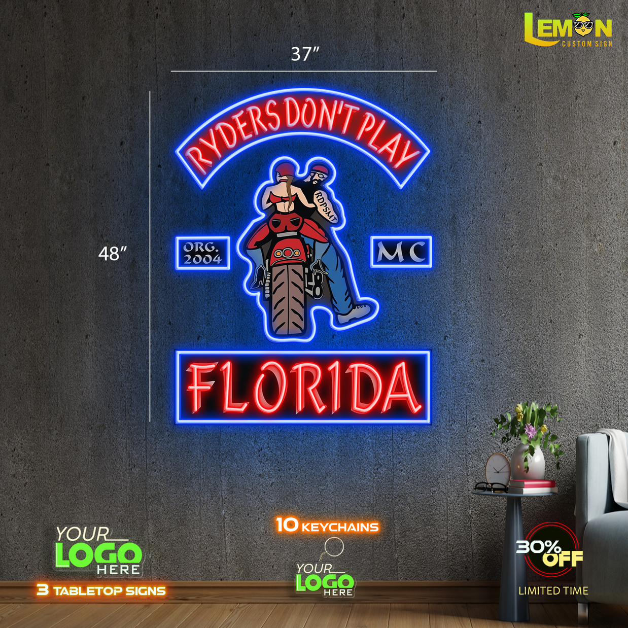 RYDERS DON'T PLAY | LED NEON SIGN