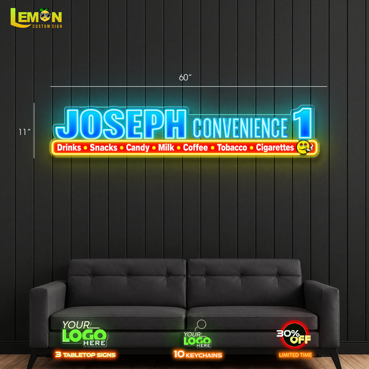 JOSEPH CONVENIENCE | Led Neon Sign (INDOOR SIGN)
