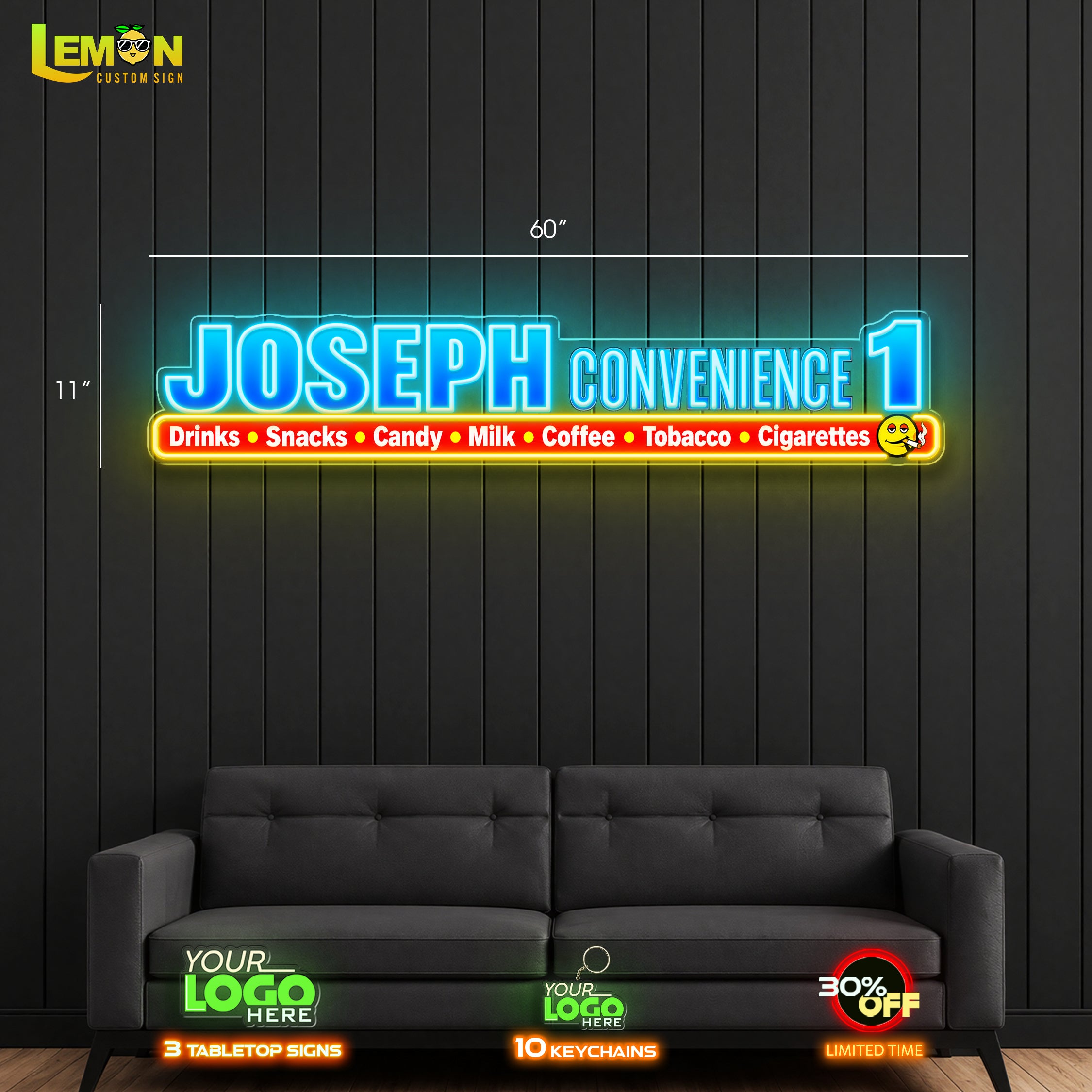 JOSEPH CONVENIENCE | Led Neon Sign (INDOOR SIGN)
