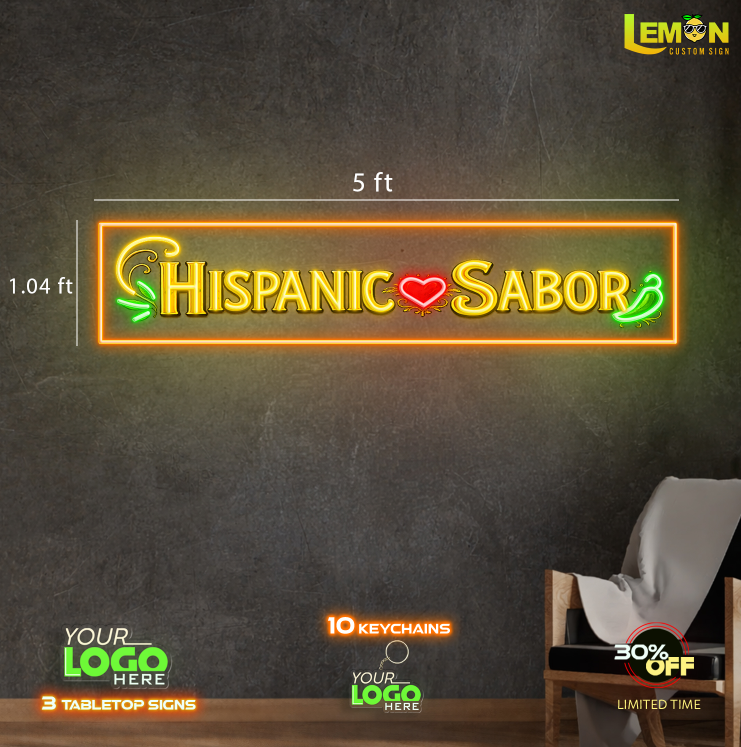 HISPANIC SABOR | LED NEON SIGN