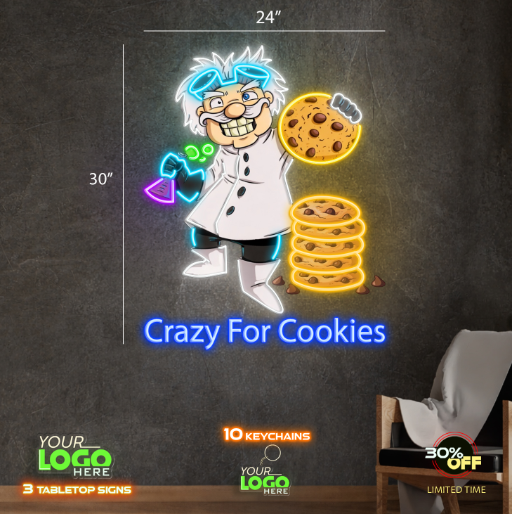 CRAZY FOR COOKIES | LED NEON SIGN
