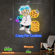 CRAZY FOR COOKIES | LED NEON SIGN