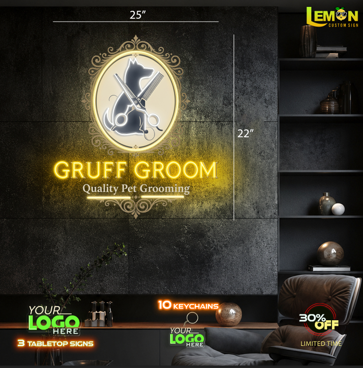 GRUFF GROOM | LED NEON SIGN 25 INCH