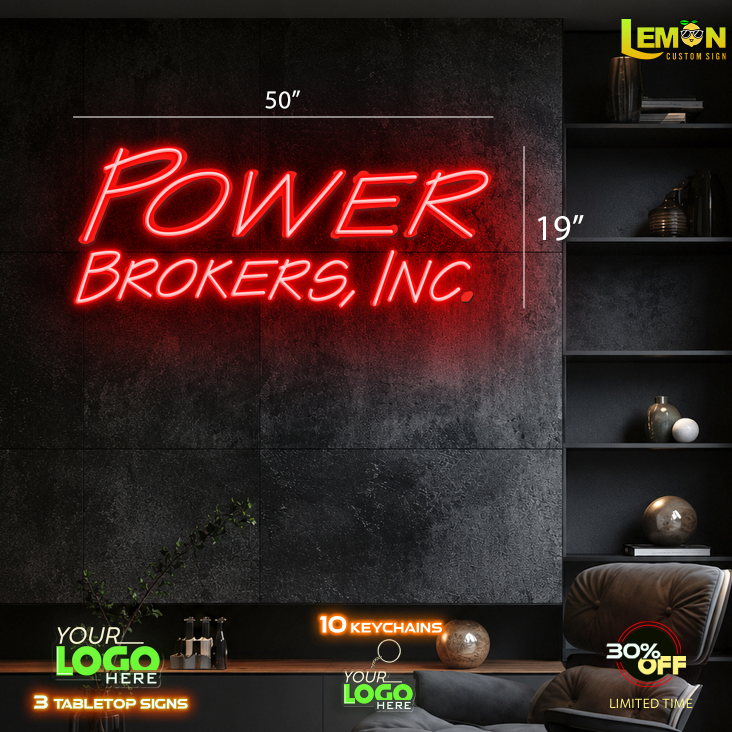 POWER BROKERS | LED NEON SIGN