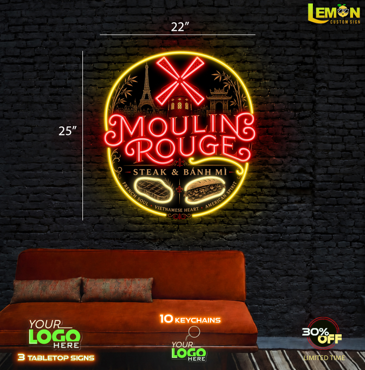 MOULING ROUGE | LED NEON SIGN 25 INCH