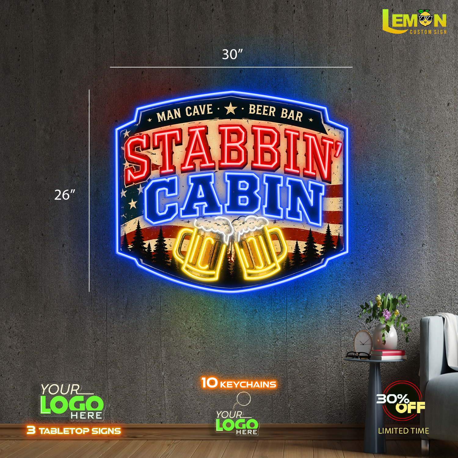 STABBIN CABIN | LED NEON SIGN