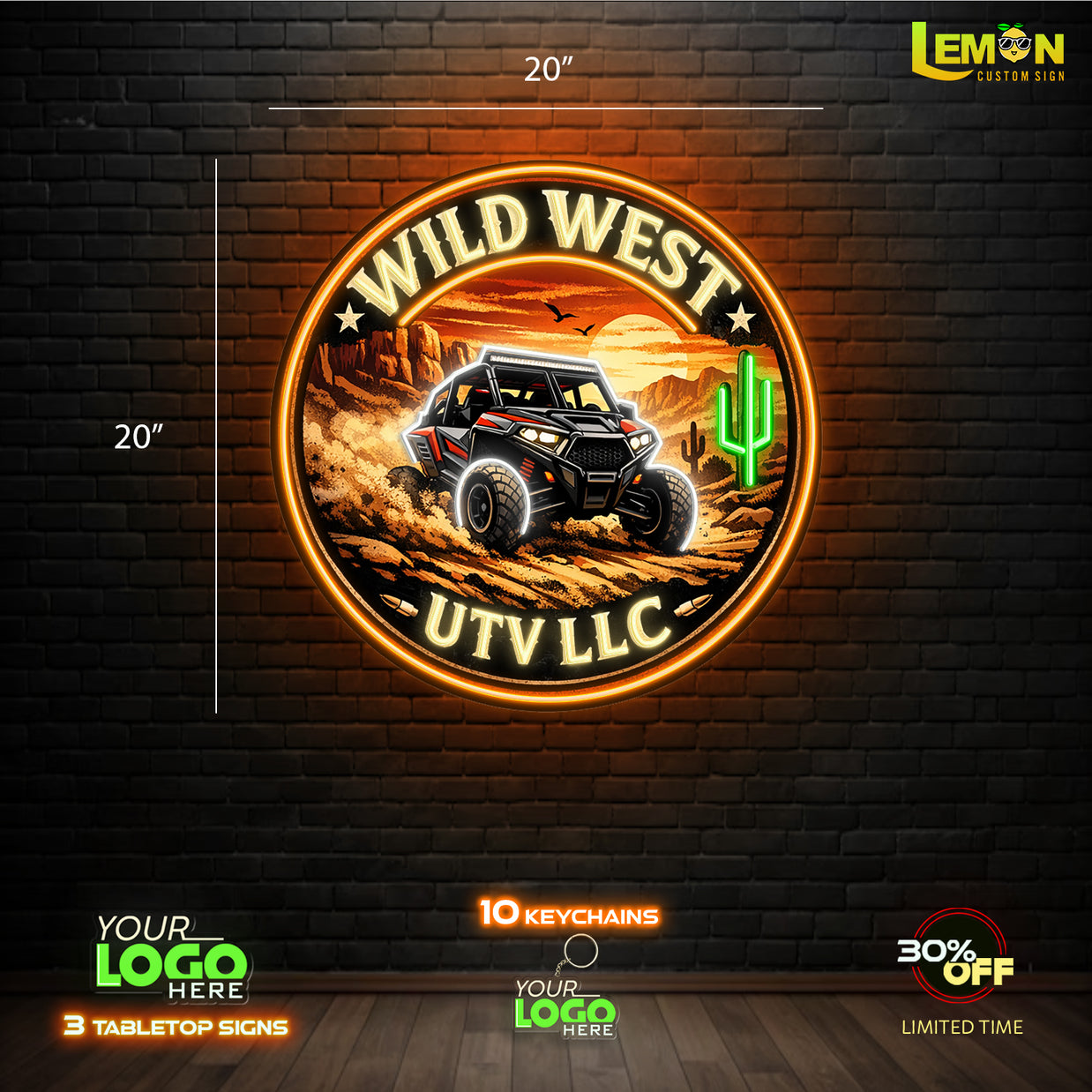 WILD WEST UTV LLC | LED NEON SIGN (20x20
