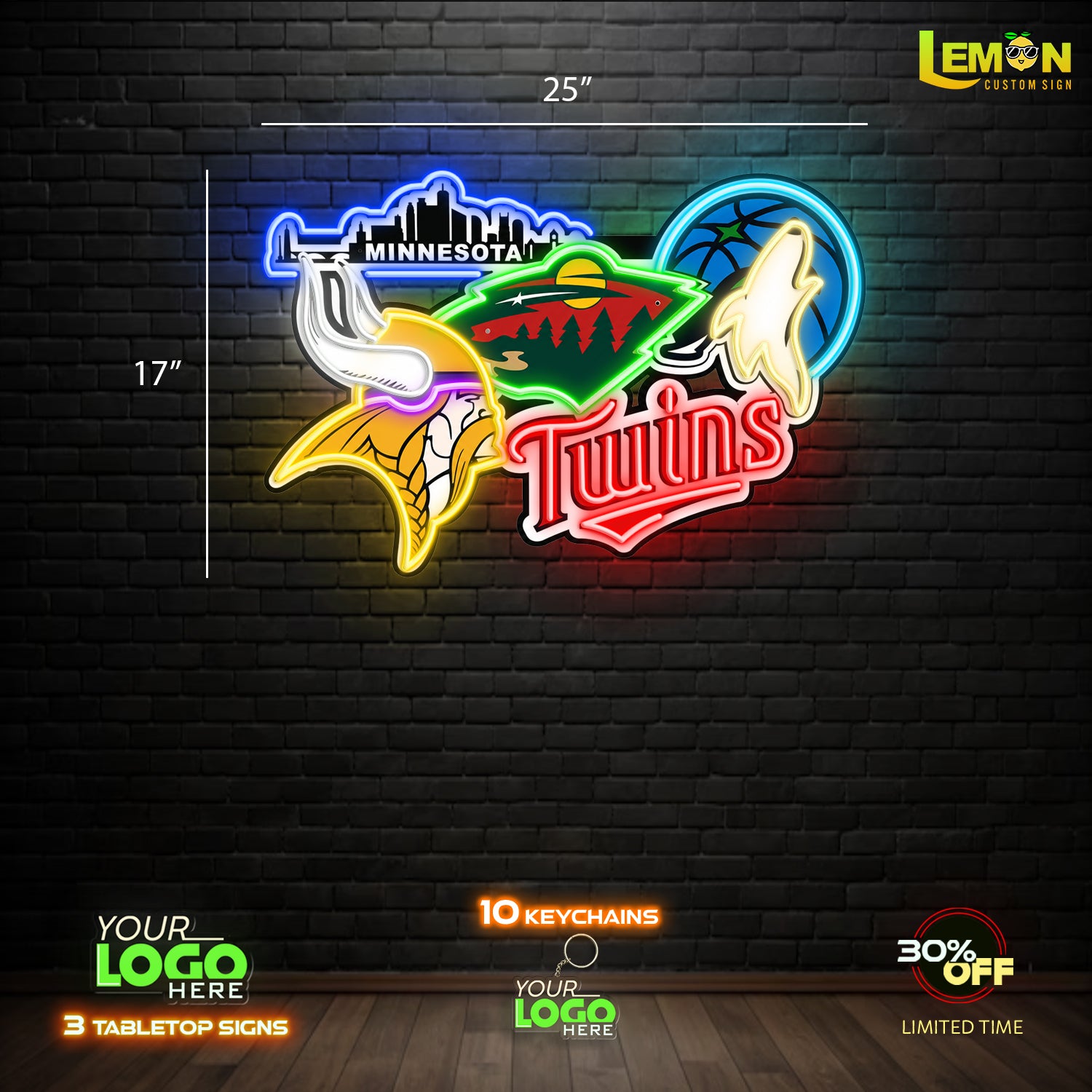Twins | LED NEON SIGN 25 INCH