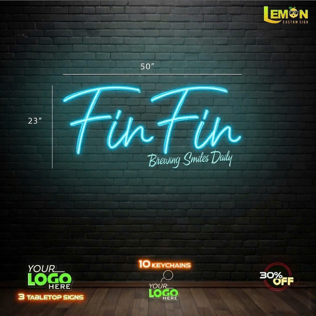 FINFIN COFFEE | LED NEON SIGN AND 3D SIGN (2 SIGNS)