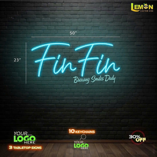FINFIN COFFEE | LED NEON SIGN AND 3D SIGN (2 SIGNS)